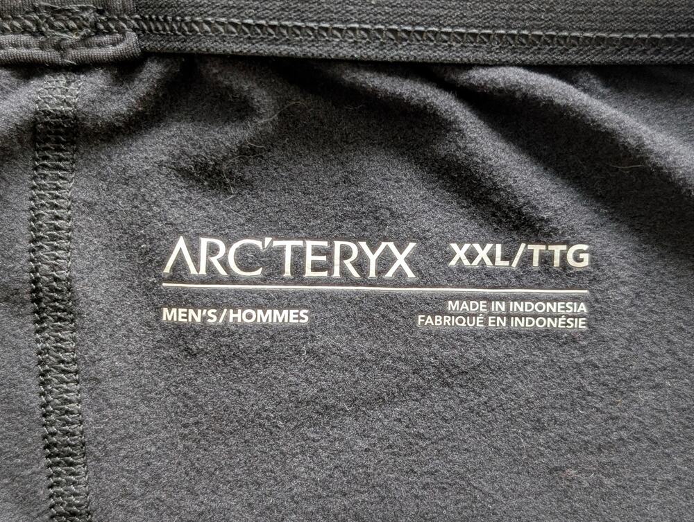 ARCTERYX Rho LT Bottom Mens XXL Black Thermal Base Layer Leggings Pants 27588